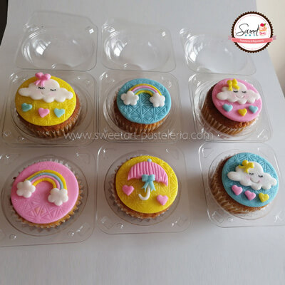 Tienda Online - Cupcakes Arcoiris y Nubes