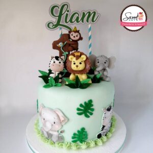 torta animales de la selva