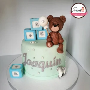 Torta baby shower niño
